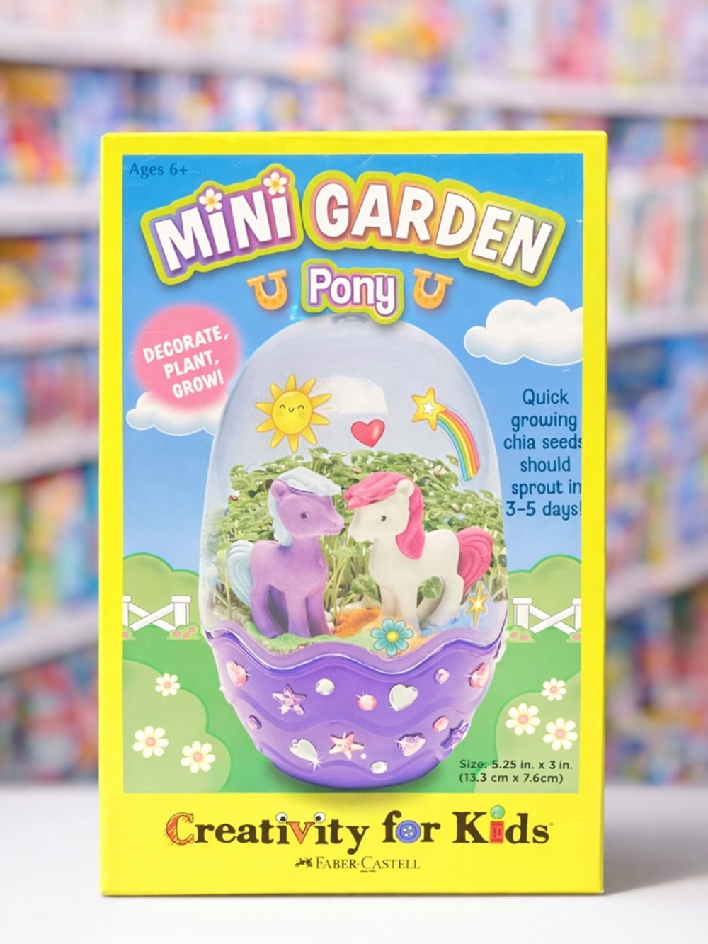 Creativity for Kids NWT Mini Garden Pony DIY Terrarium Kit Grow Chia Seeds NIB